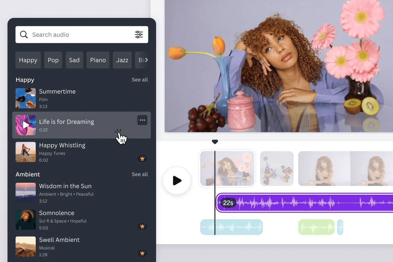 Add music to videos