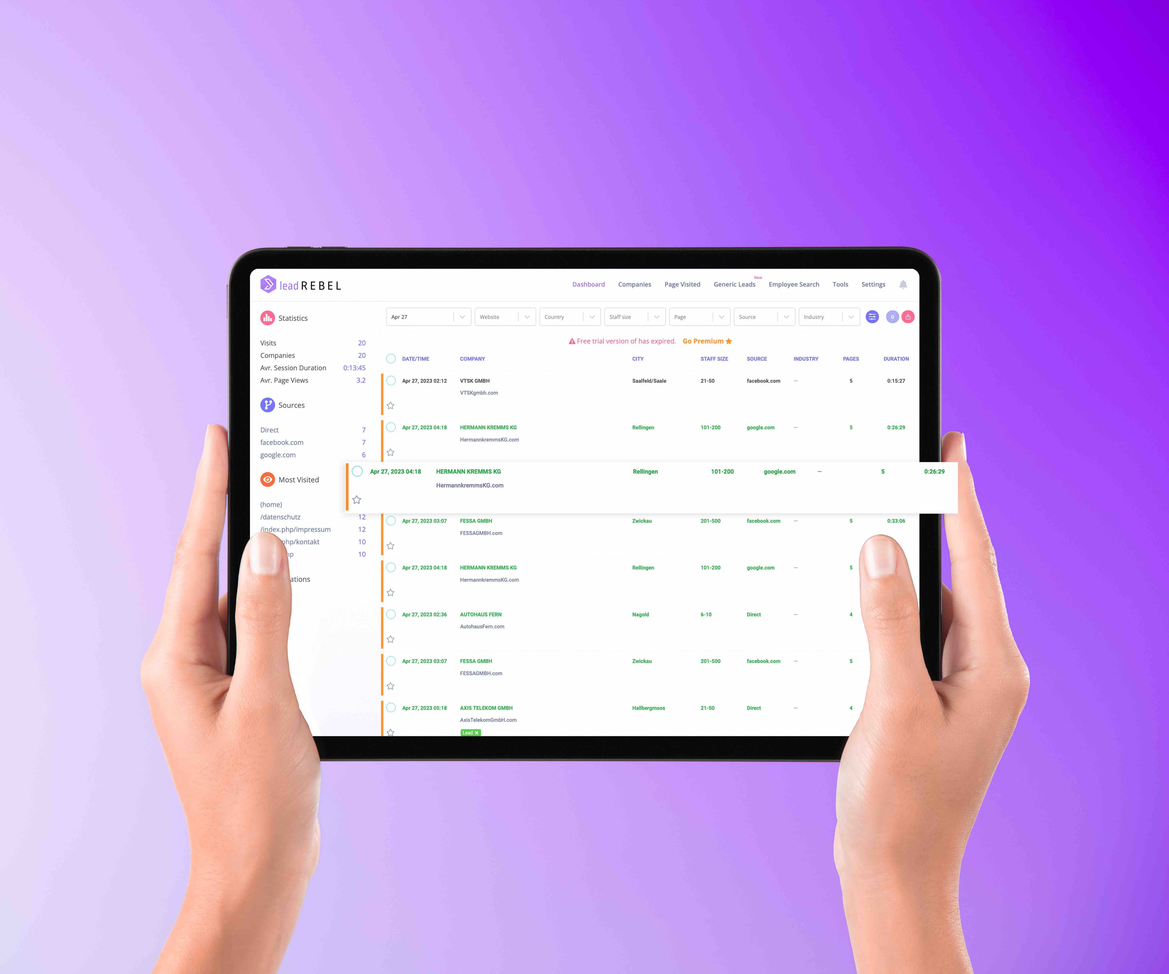 Screenshot 2 of LeadRebel
